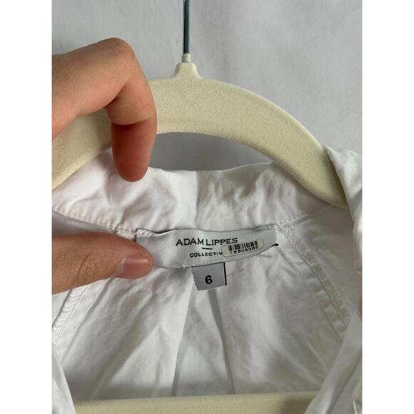 Adam Lippes x RTR White Trapeze Shirt Size 6 with Small Stain - Picture 6 of 7